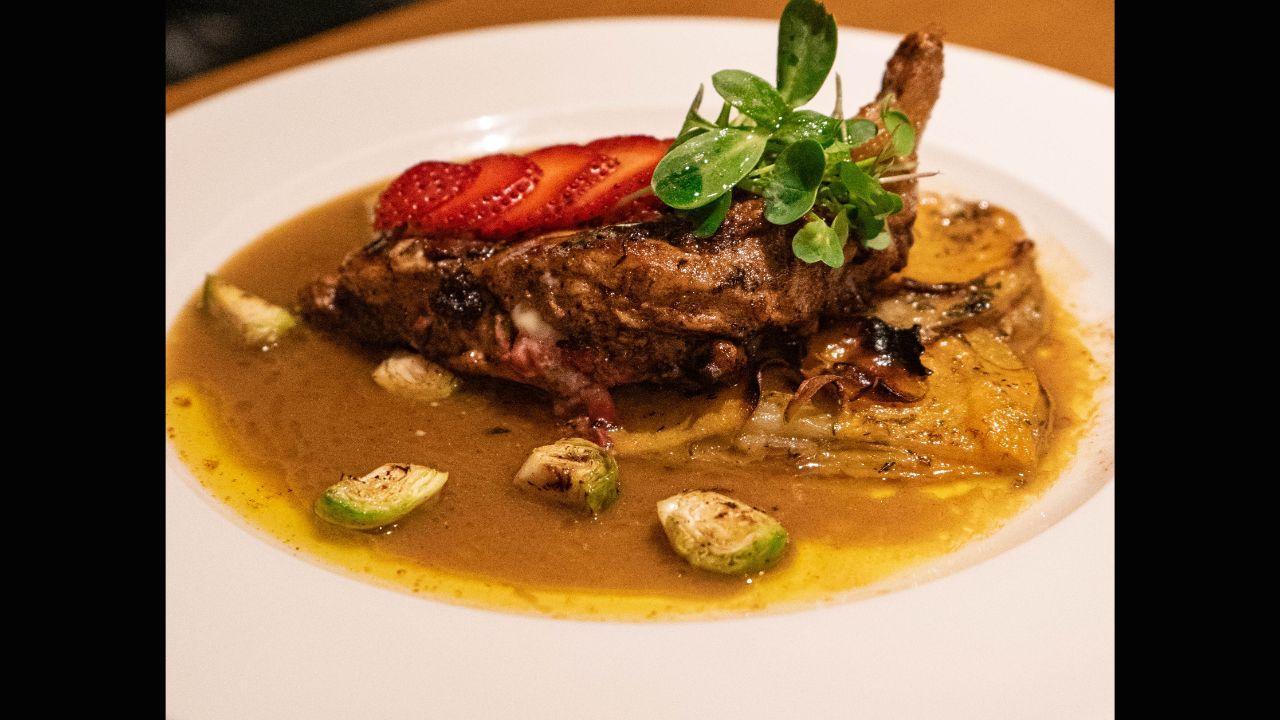Woodside Inn improvises with the classic stuffed roasted chicken by using strawberries and chef Pednekar says even though it is unconventional, he is confident people will like it. Photo: Woodside Inn